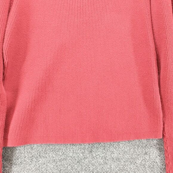 Icelandic Design Women's Sweater Red Medium Cotton Knit Turtleneck Pullover - Picture 5 of 12